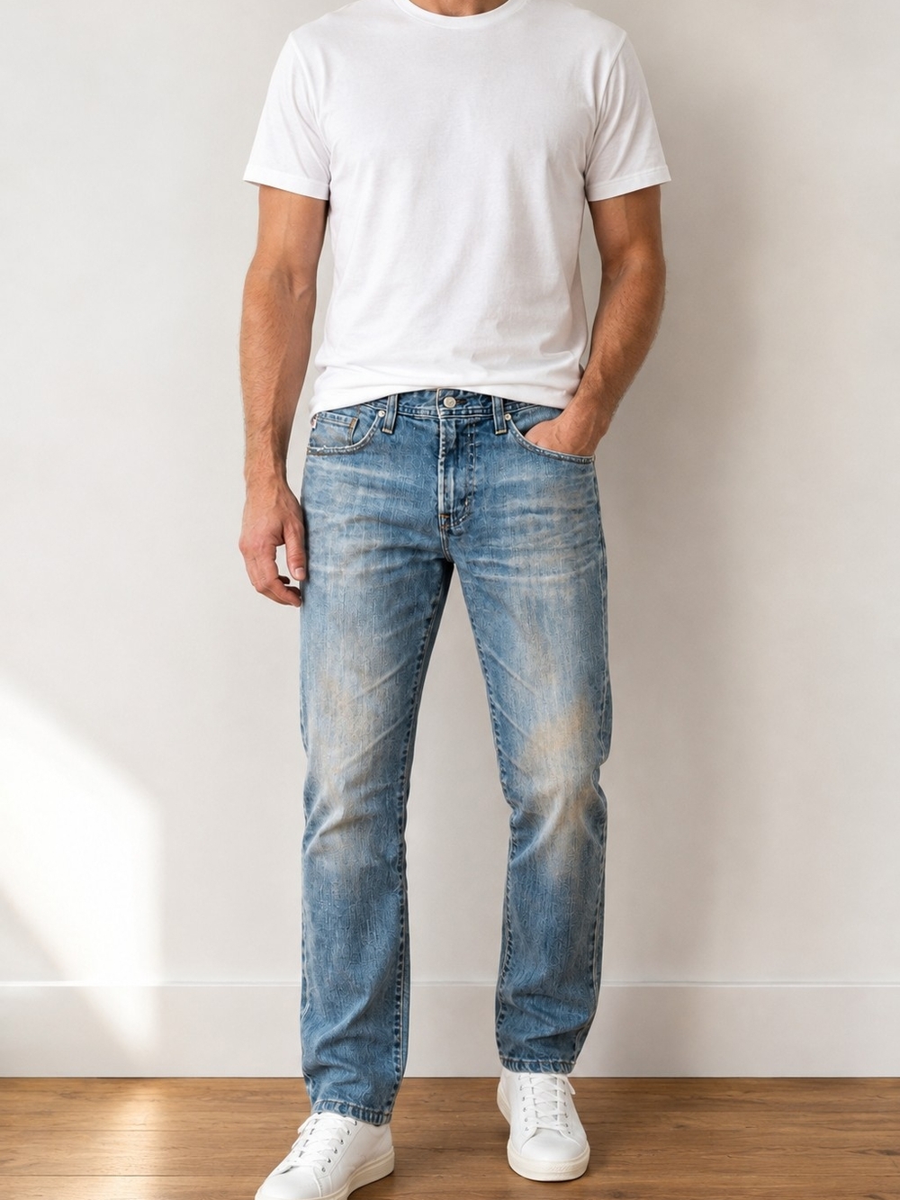 AG Matchbox Slim Straight Jeans Men's 32 Made in USA Light Wash Denim